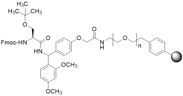 Fmoc-Ser(tBu) TentaGel S RAM resin (0.16 - 0.26 mmol/g, 90 mm mesh)
