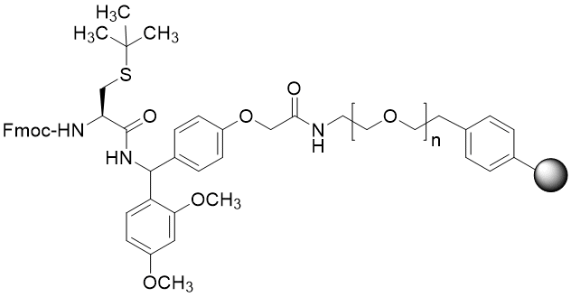 Fmoc-Cys(tBu) TentaGel S RAM resin (0.16 - 0.26 mmol/g, 90 mm mesh)