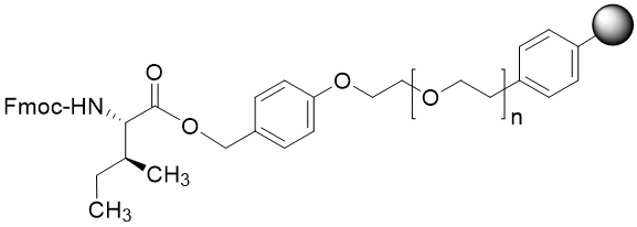 Fmoc-Ile TentaGel S PHB resin (0.16 - 0.26 mmol/g, 90 mm mesh)