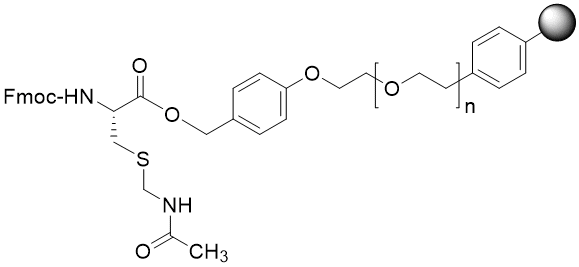 Fmoc-Cys(Acm) TentaGel S PHB resin (0.16 - 0.26 mmol/g, 90 mm mesh)