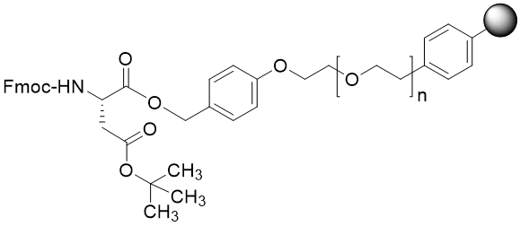 Fmoc-Asp(tBu) TentaGel S PHB resin (0.16 - 0.26 mmol/g, 90 mm mesh)