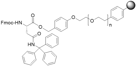 Fmoc-Asn(Trt) TentaGel S PHB resin (0.16 - 0.26 mmol/g, 90 mm mesh)