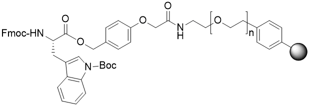 Fmoc-Trp(Boc) TentaGel R HMPA resin (0.15 - 0.22 mmol/g, 90 mm mesh)