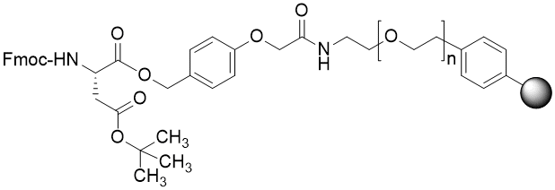 Fmoc-Asp(tBu) TentaGel R HMPA resin (0.15 - 0.22 mmol/g, 90 mm mesh)