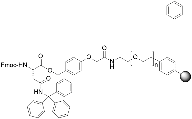Fmoc-Asn(Trt) TentaGel R HMPA resin (0.15 - 0.22 mmol/g, 90 mm mesh)