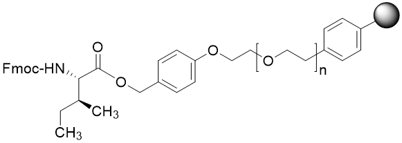 Fmoc-Ile TentaGel R PHB resin (0.15 - 0.22 mmol/g, 90 mm mesh)