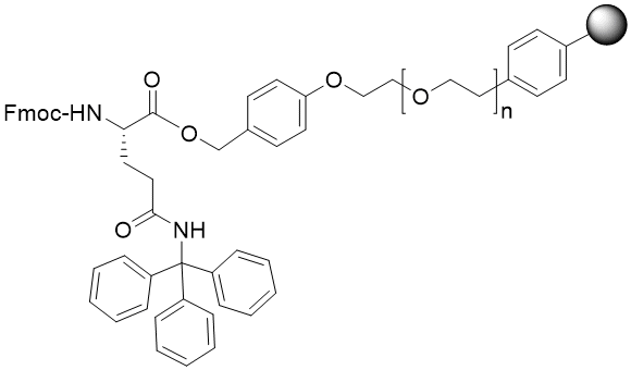 Fmoc-Gln(Trt) TentaGel R PHB resin (0.15 - 0.22 mmol/g, 90 mm mesh)