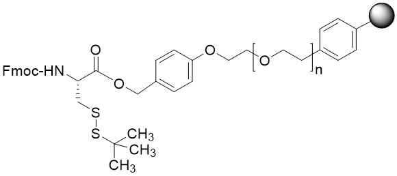Fmoc-Cys(StBu) TentaGel R PHB resin (0.15 - 0.22 mmol/g, 90 mm mesh)