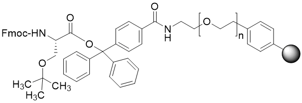 Fmoc-Ser(tBu) TentaGel R TRT resin (0.1 - 0.22 mmol/g, 90 &micro; mesh)