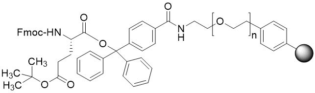 Fmoc-Glu(tBu) TentaGel R TRT resin (0.1 - 0.22 mmol/g, 90 mm mesh)