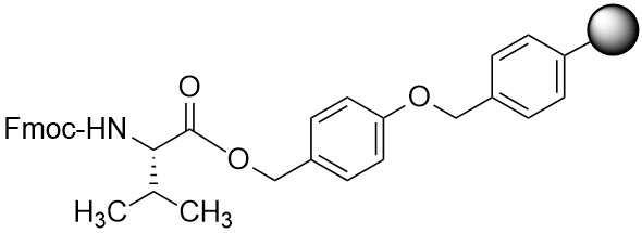 Fmoc-Val Wang resin LL (0.2 - 0.35 mmol/g, 100 - 200 mesh)