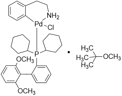 (2-Dicyclohexylphosphino-2',6'-dimethoxy-1,1'-biphenyl)[2-(2-aminoethylphenyl)]palladium(II) chloride - Methyl-tert-butyl ether adduct