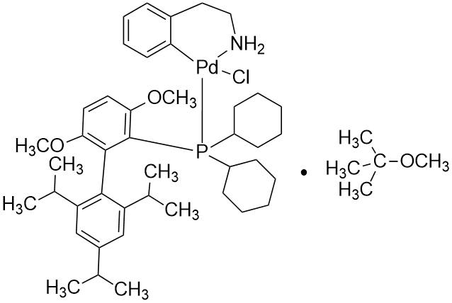 Chloro[2-(dicyclohexylphosphino)-3,6-dimethoxy-2',4', 6'-triisopropyl1,1'-biphenyl][2-(2-aminoethyl)phenyl]palladium(II) - Methyl-tert-butyl ether adduct