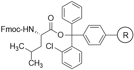 Fmoc-L-leucine-2-chlorotrityl resin (0.3 - 0.8 mol/g, 100 - 200 mesh)
